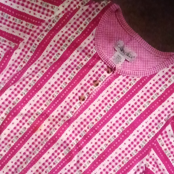 Cabin creek women's short sleeve and quarter button down shirt sleeve shirt - Picture 2 of 4